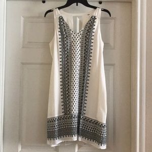 White and black dress